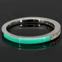 Ring aus 925 Sterling Silber in modernem Design mit feinem Zirkonia-Besatz (Diamantimitationen) - RG ca. 50
