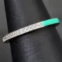 Ring aus 925 Sterling Silber in modernem Design mit feinem Zirkonia-Besatz (Diamantimitationen) - RG ca. 50