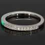 Ring aus 925 Sterling Silber in modernem Design mit feinem Zirkonia-Besatz (Diamantimitationen) - RG ca. 64