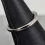 Ring aus 925 Sterling Silber in modernem Design mit feinem Zirkonia-Besatz (Diamantimitationen) - RG ca. 64