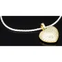Baby-Armband mit funkelndem Herz-Anhänger aus 925er Silber, vergoldet, besetzt mit brillantgeschliffenen Zirkonia (Diamantimitaten) in edlen Krappenfassungen - ca. 14cm