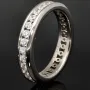 Memory-Ring aus 925 Sterling Silber – Trendiges Design mit leuchtendem Zirkonia-Besatz (Diamantimitationen) - RG ca. 53
