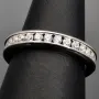 Memory-Ring aus 925 Sterling Silber – Trendiges Design mit leuchtendem Zirkonia-Besatz (Diamantimitationen) - RG ca. 53