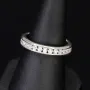 Memory-Ring aus 925 Sterling Silber – Trendiges Design mit leuchtendem Zirkonia-Besatz (Diamantimitationen) - RG ca. 53
