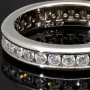 Memory-Ring aus 925 Sterling Silber – Trendiges Design mit leuchtendem Zirkonia-Besatz (Diamantimitationen) - RG ca. 53