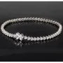 Schmetterling-Armband aus rhodiniertem 925er Sterling Silber mit 61 funkelnden Zirkoniasteinen im Brillantschliff (Diamantimitationen ca. 3,25 Karat gesamt) ca: 19cm