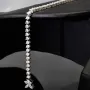 Schmetterling-Armband aus rhodiniertem 925er Sterling Silber mit 61 funkelnden Zirkoniasteinen im Brillantschliff (Diamantimitationen ca. 3,25 Karat gesamt) ca: 19cm