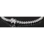 Schmetterling-Armband aus rhodiniertem 925er Sterling Silber mit 61 funkelnden Zirkoniasteinen im Brillantschliff (Diamantimitationen ca. 3,25 Karat gesamt) ca: 19cm