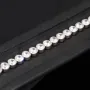 Qualitätsvolles Silberarmband (925 sterling, rhodiniert) mit zahlreichen brillantgeschliffenen Zirkoniasteinen (Diamantimitationen) ca. 20 cm