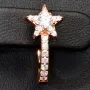 Magischer Sternenglanz – Ohrringe mit funkelnden Zirkonia (Diamant-Imitation-Steine, Brillantschliff) aus edlem 925er Silber in Rosévergoldung