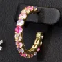 Zeitlos elegante Creolen aus vergoldetem 925 Sterling Silber mit 32 funkelnden Multicolor Zirkonia (Brillantschliff)