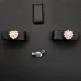 Rose vergoldete Ohrstecker mit leuchtenden Zirkonia (Diamant-Imitation-Steine, Brillantschliff) aus edlem 925er Silber