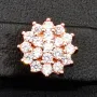 Rose vergoldete Ohrstecker mit leuchtenden Zirkonia (Diamant-Imitation-Steine, Brillantschliff) aus edlem 925er Silber