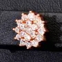 Rose vergoldete Ohrstecker mit leuchtenden Zirkonia (Diamant-Imitation-Steine, Brillantschliff) aus edlem 925er Silber