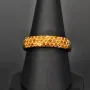 Funkelnder Ring aus Sterling Silber 925, vergoldet mit Zirkoniabesatz im Brillantschliff in orange gellblichen Farbtönen - Ringgröße ca. 56