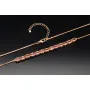 Rosévergoldetes Collier aus Sterling 925 Silber mit prunkvollem Zierelement mit Zirkoniabesatz (Diamantimitat, Brillantschliff) - ca. 45-50 cm - längenverstellbar