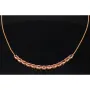 Rosévergoldetes Collier aus Sterling 925 Silber mit prunkvollem Zierelement mit Zirkoniabesatz (Diamantimitat, Brillantschliff) - ca. 45-50 cm - längenverstellbar