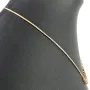 Rosévergoldetes Collier aus Sterling 925 Silber mit prunkvollem Zierelement mit Zirkoniabesatz (Diamantimitat, Brillantschliff) - ca. 45-50 cm - längenverstellbar