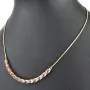 Rosévergoldetes Collier aus Sterling 925 Silber mit prunkvollem Zierelement mit Zirkoniabesatz (Diamantimitat, Brillantschliff) - ca. 45-50 cm - längenverstellbar