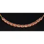 Rosévergoldetes Collier aus Sterling 925 Silber mit prunkvollem Zierelement mit Zirkoniabesatz (Diamantimitat, Brillantschliff) - ca. 45-50 cm - längenverstellbar