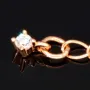 Rosévergoldetes Collier aus Sterling 925 Silber mit prunkvollem Zierelement mit Zirkoniabesatz (Diamantimitat, Brillantschliff) - ca. 45-50 cm - längenverstellbar