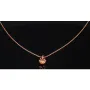 Rosévergoldete Kette mit funkelndem Anhänger aus Sterling Silber 925 mit Zirkoniabesatz (Diamantimitation - ca. 1,00 ct Brillantschliff in Champagner-Ton) Länge verstellbar ca. 45-50 cm