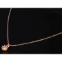 Rosévergoldete Kette mit funkelndem Anhänger aus Sterling Silber 925 mit Zirkoniabesatz (Diamantimitation - ca. 1,00 ct Brillantschliff in Champagner-Ton) Länge verstellbar ca. 45-50 cm