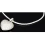 Baby-Armband mit funkelndem Herz-Anhänger aus 925er Silber, rhodiniert und poliert, besetzt mit brillantgeschliffenen Zirkonia (Diamantimitaten) in edlen Krappenfassungen - ca. 14cm