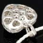 Baby-Armband mit funkelndem Herz-Anhänger aus 925er Silber, rhodiniert und poliert, besetzt mit brillantgeschliffenen Zirkonia (Diamantimitaten) in edlen Krappenfassungen - ca. 14cm