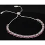 Farbenfrohes, sommerliches Armband mit Zugverschluss aus 925er Sterling Silber mit ca. 9,79 ct funkelnden Zirkonia-Steinen (Diamantimitationen) – längenverstellbar 14-23 cm