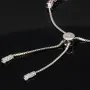 Farbenfrohes, sommerliches Armband mit Zugverschluss aus 925er Sterling Silber mit ca. 9,79 ct funkelnden Zirkonia-Steinen (Diamantimitationen) – längenverstellbar 14-23 cm