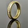 Eleganter Memory-Ring mit 28 leuchtenden Zirkoniasteinen (Diamant-Imitation ca. 0,84ct) – 925er Silber vergoldet - RG 53-54