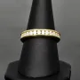 Eleganter Memory-Ring mit 28 leuchtenden Zirkoniasteinen (Diamant-Imitation ca. 0,84ct) – 925er Silber vergoldet - RG 53-54