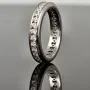 Funkelnder Memory-Ring mit 28 brillantgeschliffenen Zirkonia (Diamant-Imitation ca. 0,84ct) – 925 Sterling Silber rhodiniert und poliert- RG 53