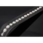 Hochwertige, verarbeitetes Zirkonia Armband – 11,35 ct | Schliffmix | 925 Silber rhodiniert und poliert - Länge anpassbar: ca. 19,5 - 22,5 cm