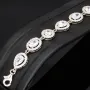 Hochwertige, verarbeitetes Zirkonia Armband – 11,35 ct | Schliffmix | 925 Silber rhodiniert und poliert - Länge anpassbar: ca. 19,5 - 22,5 cm