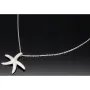 Maritime Seestern-Kette mit vielen kleinen, funkelnden Zirkonia-Steinen (Diamatimitate, Brillantschliff) aus 925 Sterling Silber poliert und rhodiniert - Länge verstellbar 45-50 cm