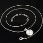 Feines Schmuckset aus 925er Sterlingsilber mit funkelndem Zirkonia im Brillantschliff (Diamantimitat) in Krappen gefasst