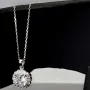 Feines Schmuckset aus 925er Sterlingsilber mit funkelndem Zirkonia im Brillantschliff (Diamantimitat) in Krappen gefasst