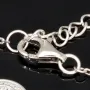 Edles Schmuckset aus glänzendem 925 Sterling Silber, bestehend aus einer feinen Ankerkette und einem Anhänger, bestückt mit vielen kleinen und einem hochkarätigen Zirkonia (Diamantimitat)