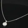 Edles Schmuckset aus glänzendem 925 Sterling Silber, bestehend aus einer feinen Ankerkette und einem Anhänger, bestückt mit vielen kleinen und einem hochkarätigen Zirkonia (Diamantimitat)
