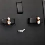 Ohrstecker mit stylischem Design aus rosévergoldetem 925er Sterlingsilber mit strahlendem Zirkonia (Diamantimitat, Brillantschliff)
