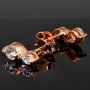 Ohrstecker mit stylischem Design aus rosévergoldetem 925er Sterlingsilber mit strahlendem Zirkonia (Diamantimitat, Brillantschliff)
