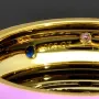 Zirkonia-Ring – 0,24 ct Brillantschliff, Silber vergoldet, Silberring in Multicolor (Diamant-Imitation) ca. RG 57