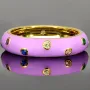 Zirkonia-Ring – 0,24 ct Brillantschliff, Silber vergoldet, Silberring in Multicolor (Diamant-Imitation) ca. RG 57