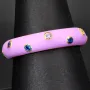 Zirkonia-Ring – 0,24 ct Brillantschliff, Silber vergoldet, Silberring in Multicolor (Diamant-Imitation) ca. RG 57