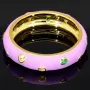 Zirkonia-Ring – 0,24 ct Brillantschliff, Silber vergoldet, Silberring in Multicolor (Diamant-Imitation) ca. RG 57