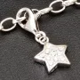 Verspieltes rhodiniertes Silberarmband mit abnehmbarem Sterneinhänger und 11 funkelnden Zirkonia (Diamantimitationen ca. 0,11 ct) im Brillantschliff - ca. 19cm - 925 Sterling Silber