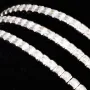 Dreireihiges Zirkonia-Armband / Zugarmband (Diamantimitationen, Brillantschliff) aus 925er Sterling Silber – filigran, funkelnd & längenverstellbar (ca. 16–21 cm) - mit ca. 140 fein eingearbeiteten Zirkoniasteinen (Diamantimitationen, Brillantschliff)
