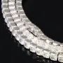 Dreireihiges Zirkonia-Armband / Zugarmband (Diamantimitationen, Brillantschliff) aus 925er Sterling Silber – filigran, funkelnd & längenverstellbar (ca. 16–21 cm) - mit ca. 140 fein eingearbeiteten Zirkoniasteinen (Diamantimitationen, Brillantschliff)